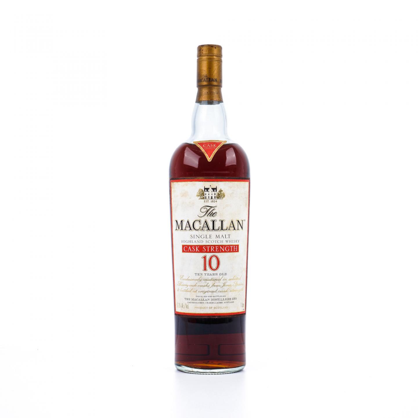 Macallan 麦卡伦 10年 桶强 1升装 57.3%vol. 草写版