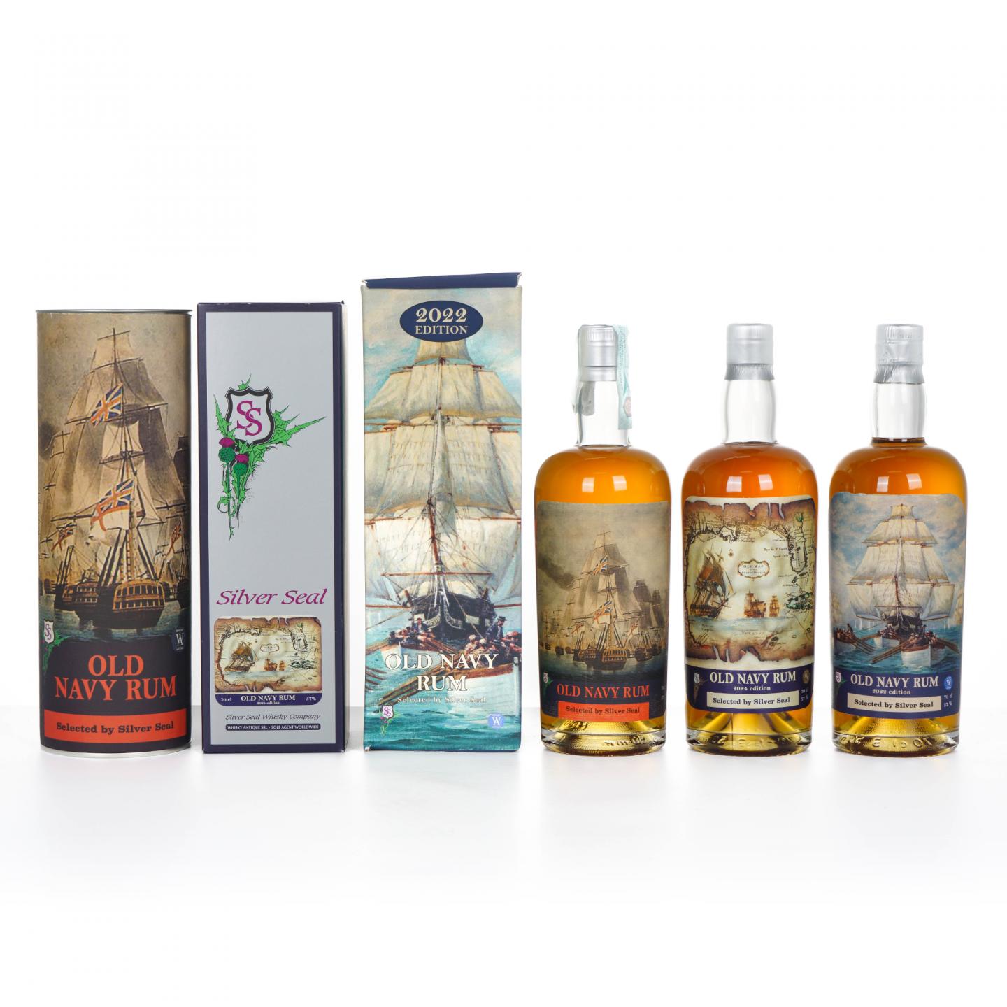 Old Navy Rum 2018/2022/2024 Silver Seal 老海军朗姆酒 3支组