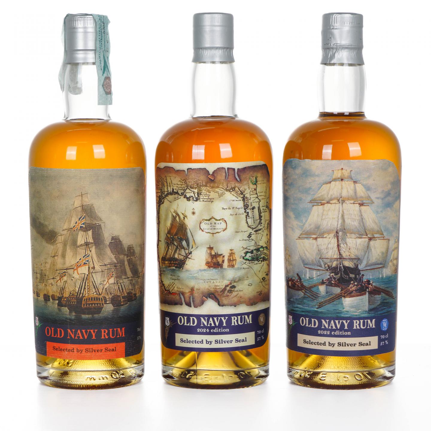 Old Navy Rum 2018/2022/2024 Silver Seal 老海军朗姆酒 3支组