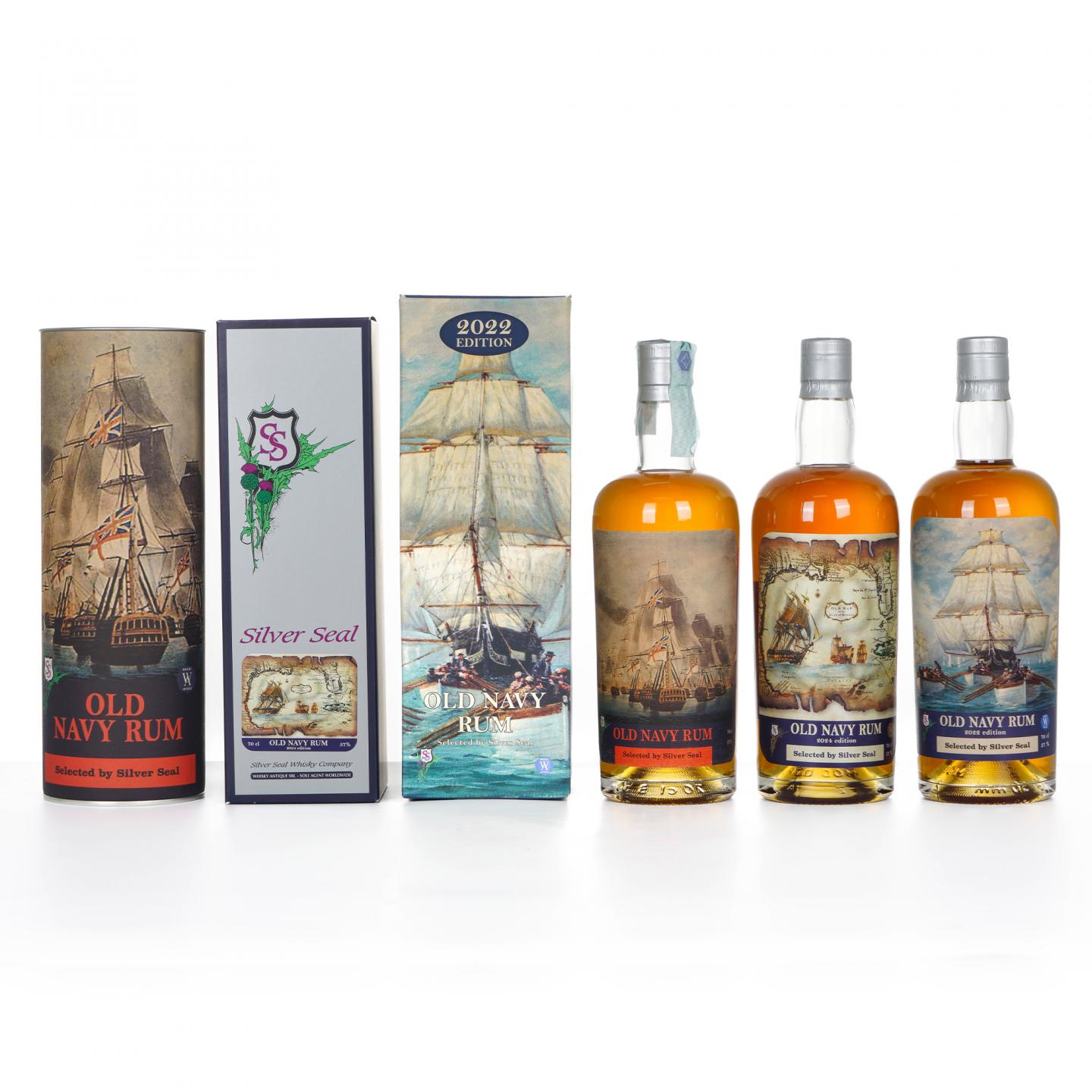 Old Navy Rum 2018/2022/2024 Silver Seal 老海军朗姆酒 3支组