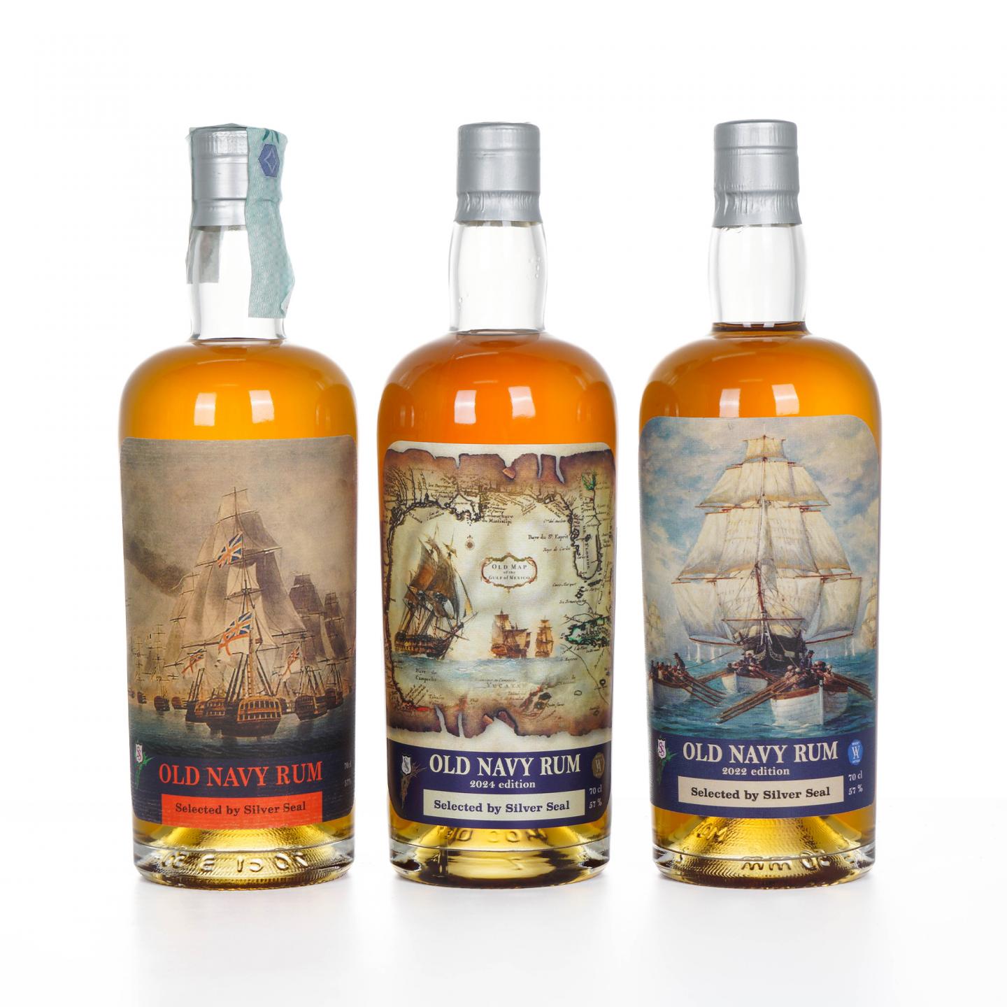 Old Navy Rum 2018/2022/2024 Silver Seal 老海军朗姆酒 3支组