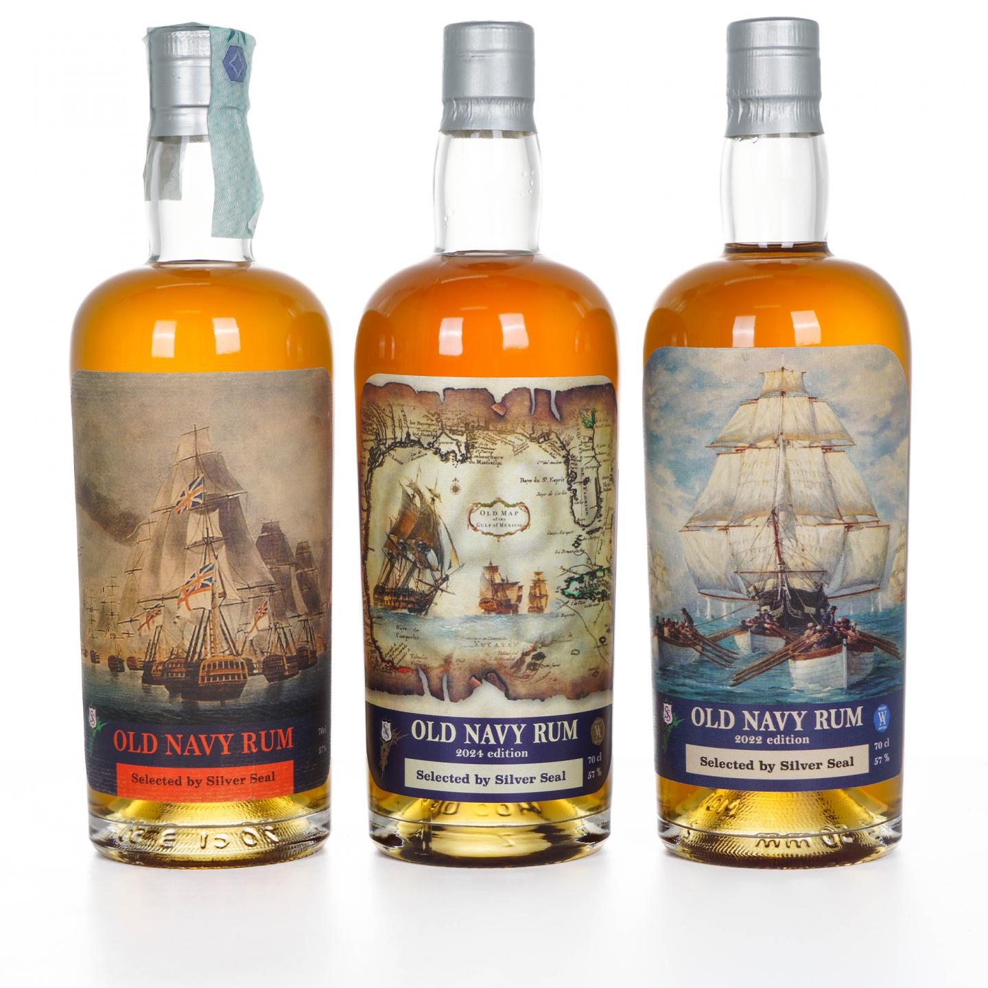 Old Navy Rum 2018/2022/2024 Silver Seal 老海军朗姆酒 3支组