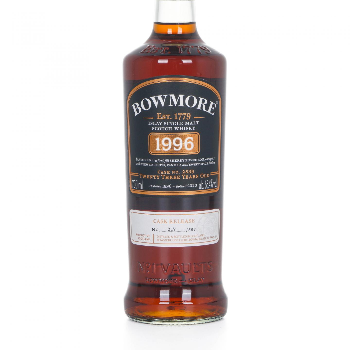 Bowmore 波摩 23年 1996-2020 初填雪莉桶#2539