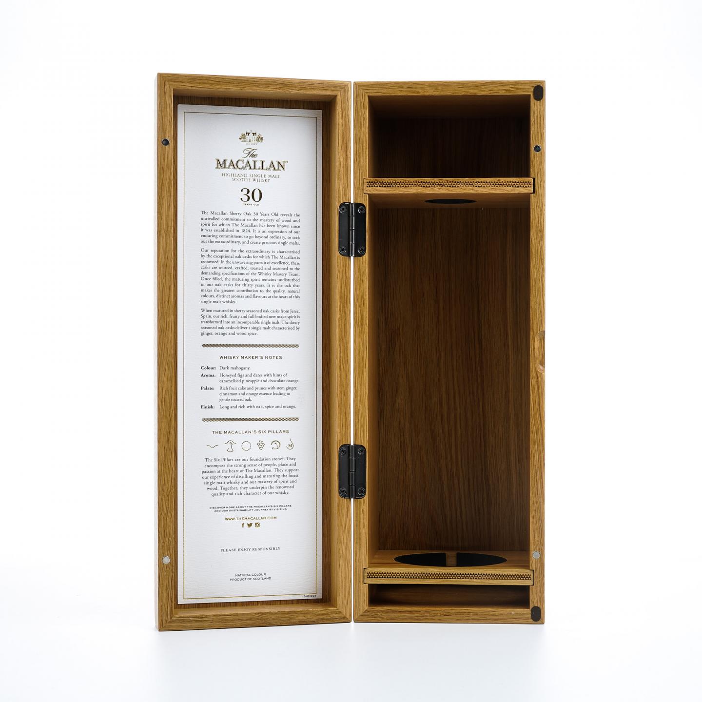 【附X光图】Macallan 麦卡伦 30年 2023 黑腰带 雪莉桶 木礼盒