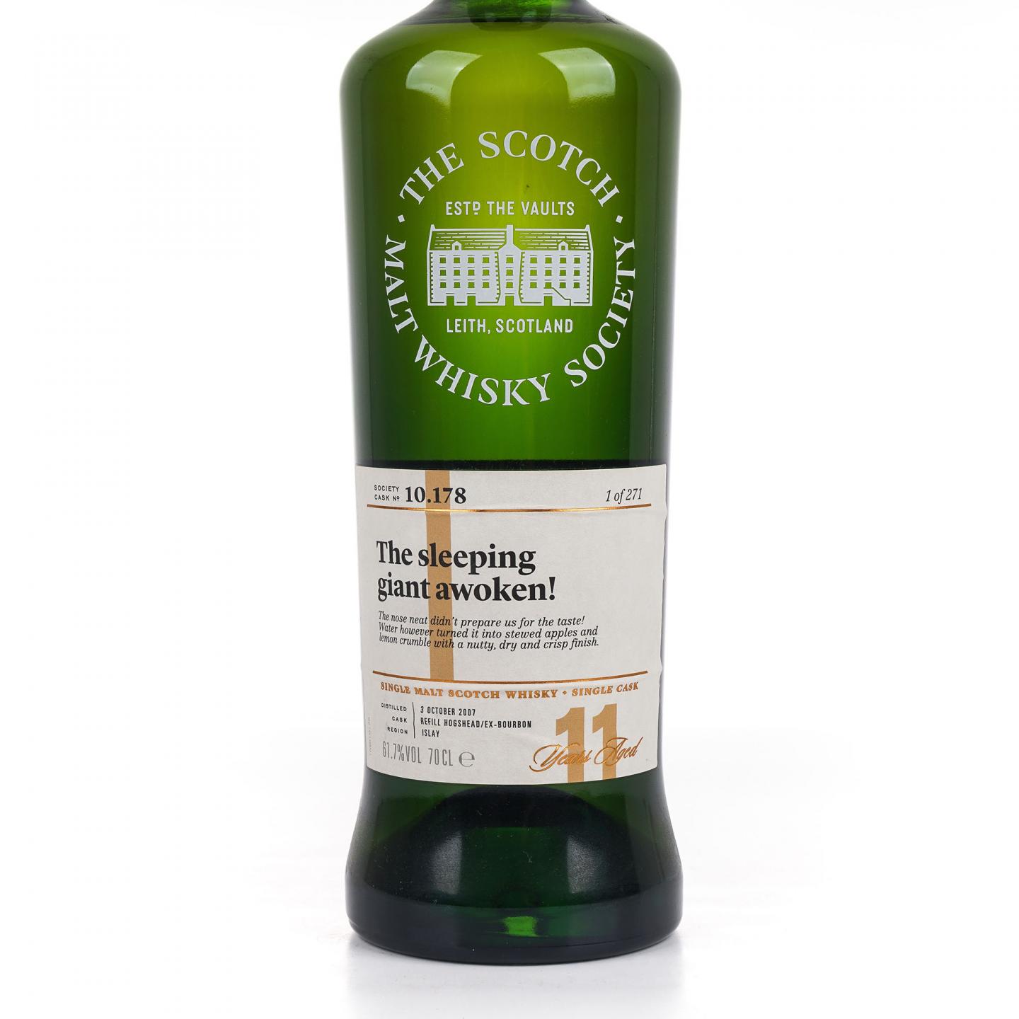 SMWS 10.178 布纳哈本 11年 2007