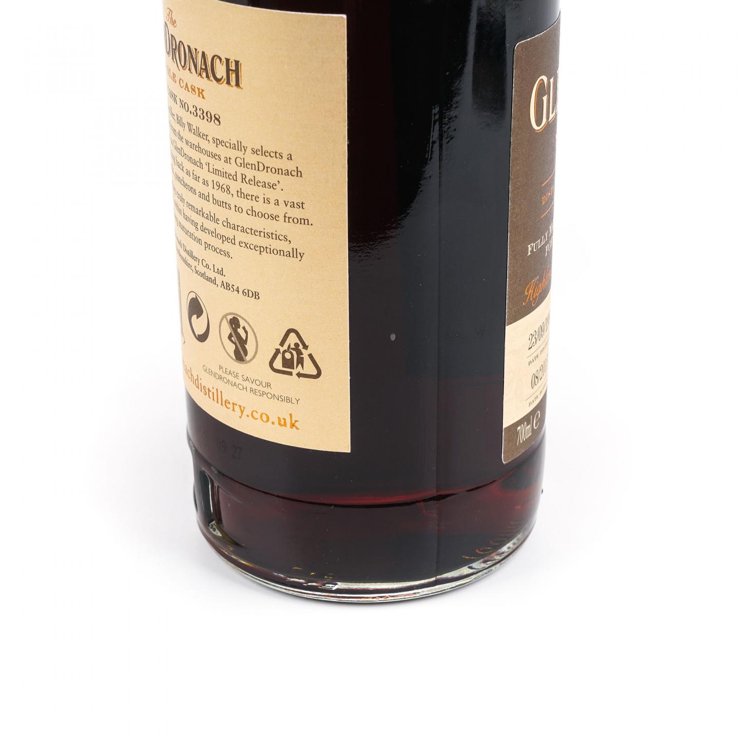 Glendronach 格兰多纳 20年 1994-2015 雪莉单桶#3398