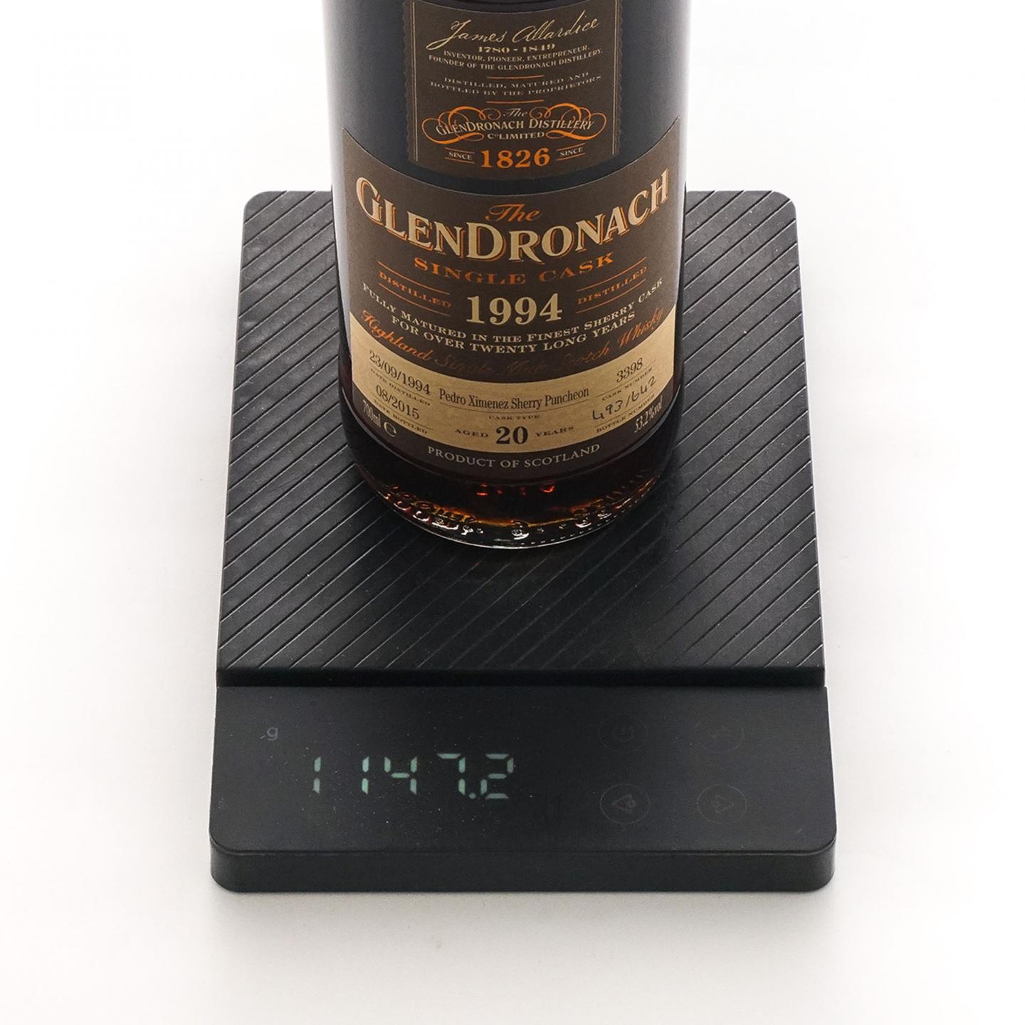 Glendronach 格兰多纳 20年 1994-2015 雪莉单桶#3398