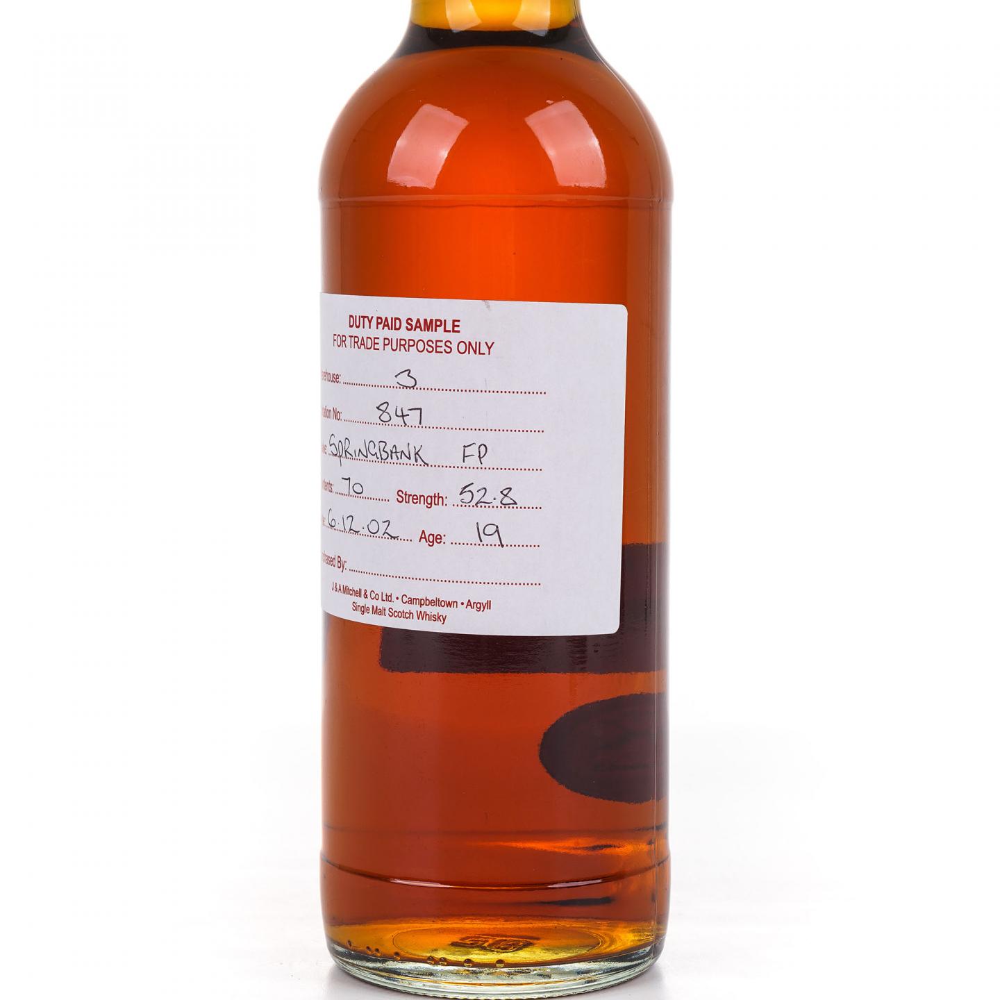 Springbank 云顶 19年 2002 完税瓶 52.8%