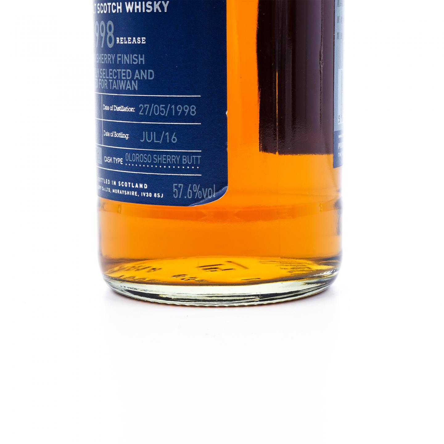 BenRiach 本利亚克 18年 1998-2016 雪莉单桶后熟 #9260