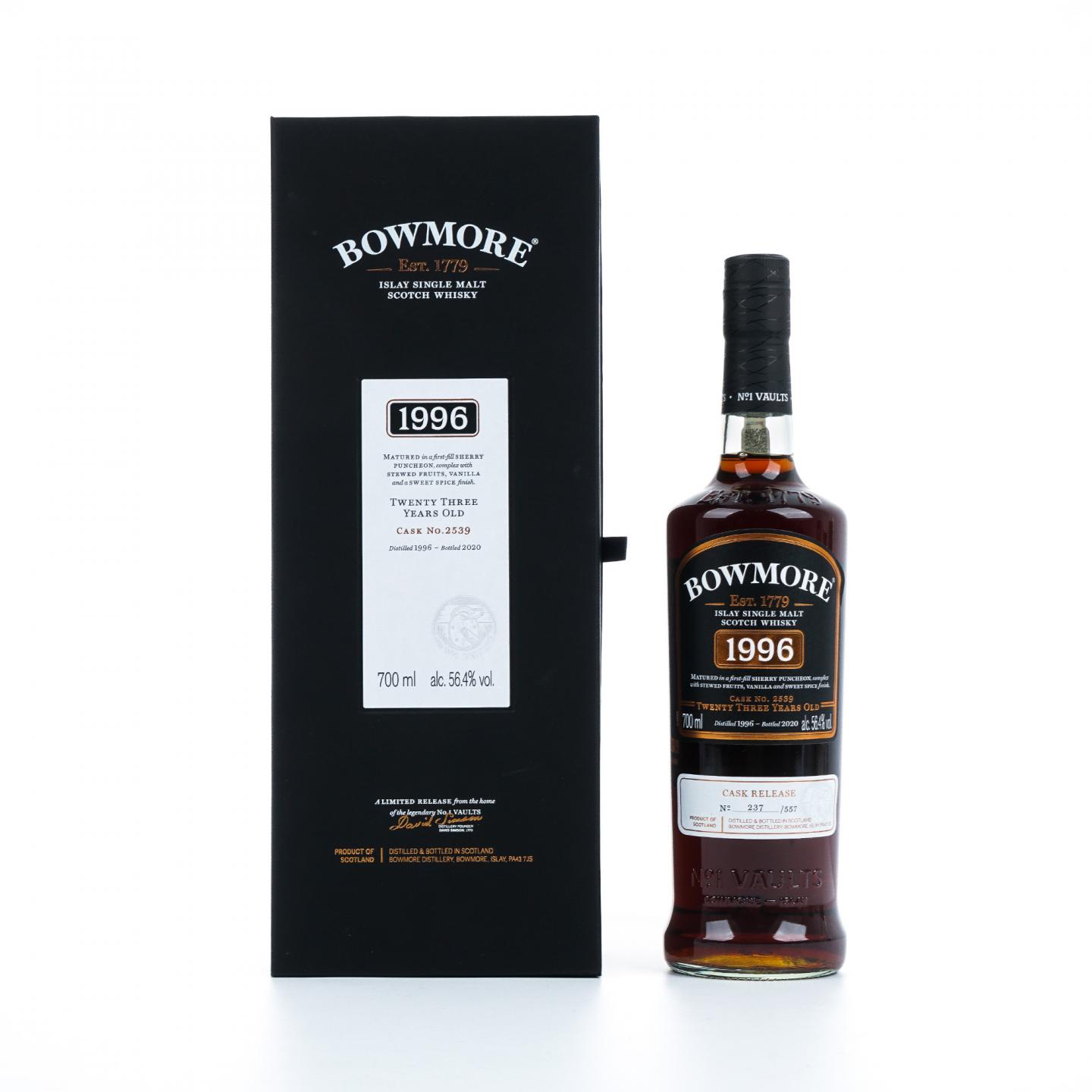 Bowmore 波摩 23年 1996-2020 初填雪莉桶#2539