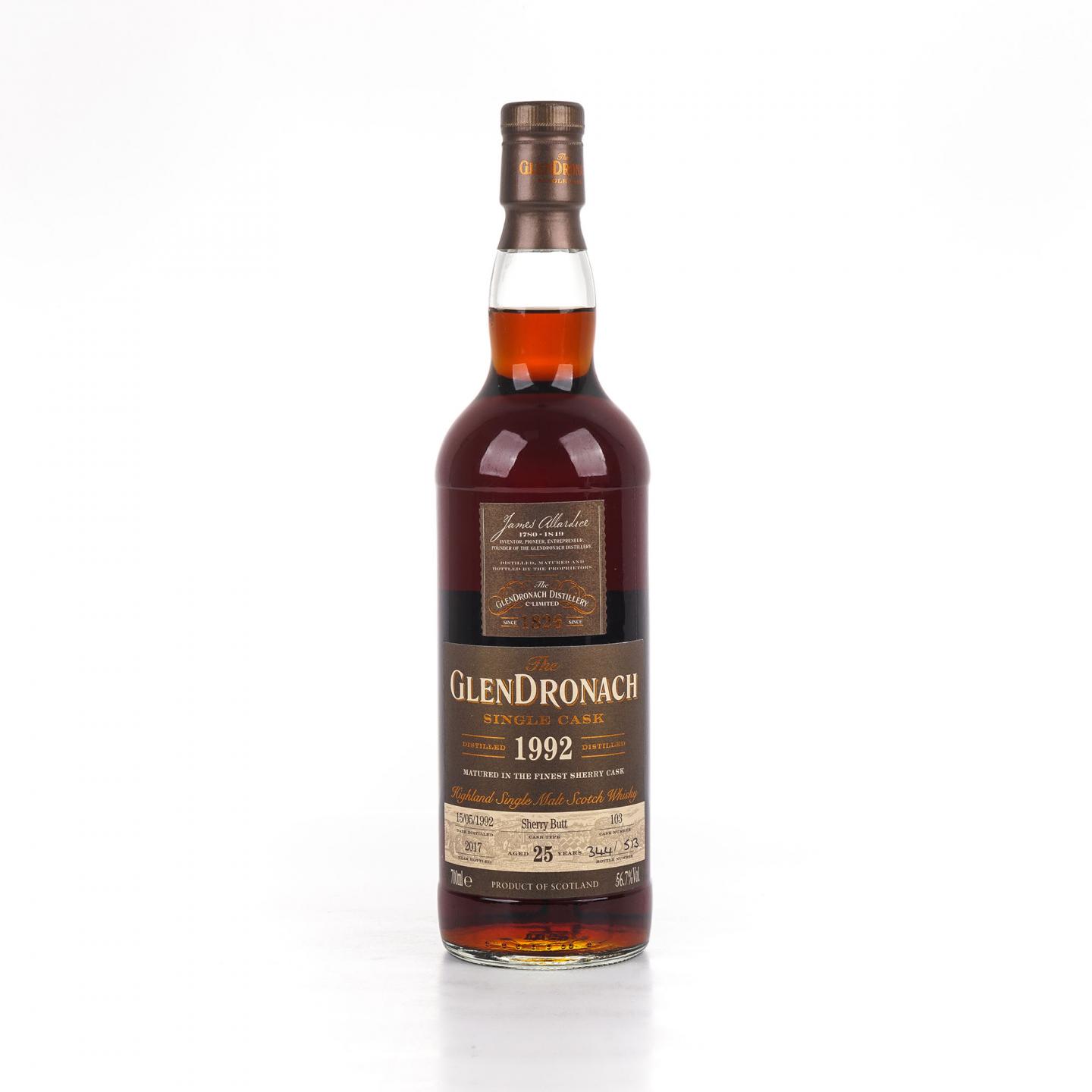 Glendronach 格兰多纳 25年 1992-2017 雪莉单桶#103