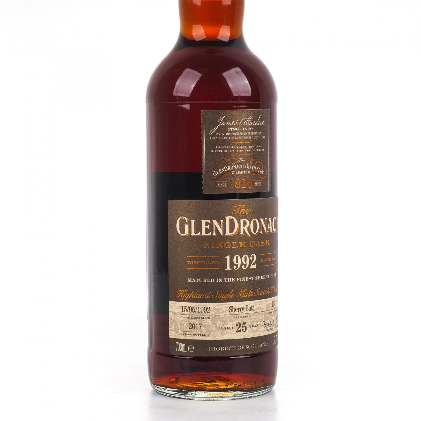 Glendronach 格兰多纳 25年 1992-2017 雪莉单桶#103