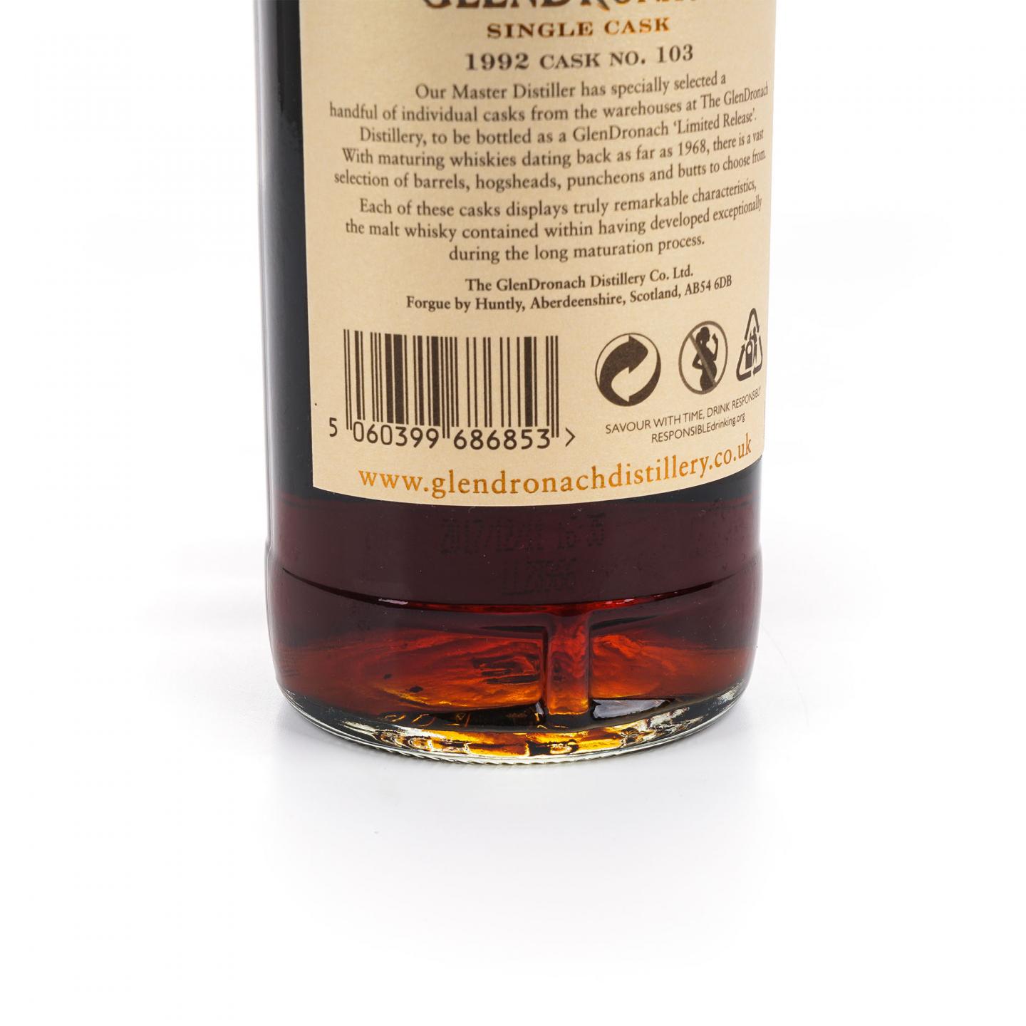 Glendronach 格兰多纳 25年 1992-2017 雪莉单桶#103