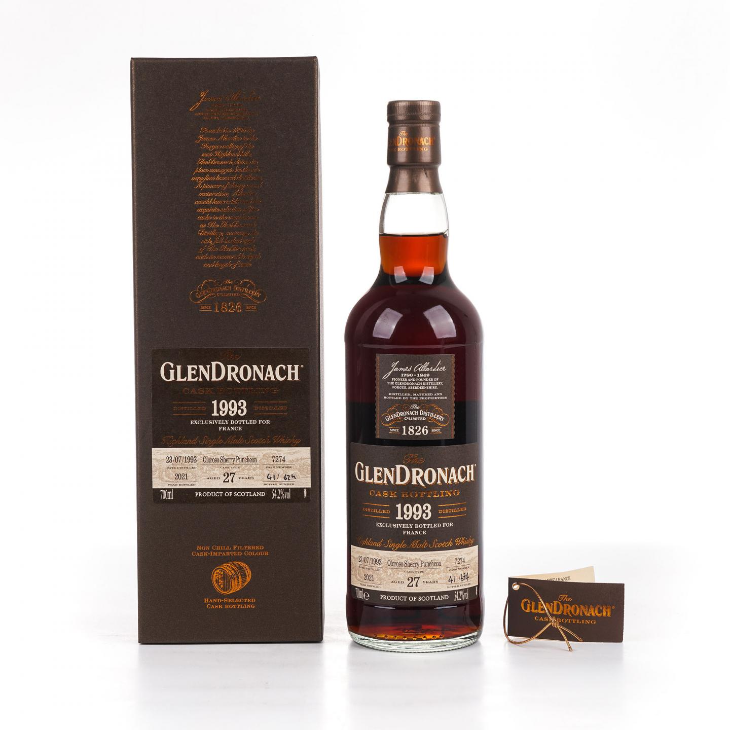 Glendronach 格兰多纳 27年 1993-2021 雪莉桶#7274