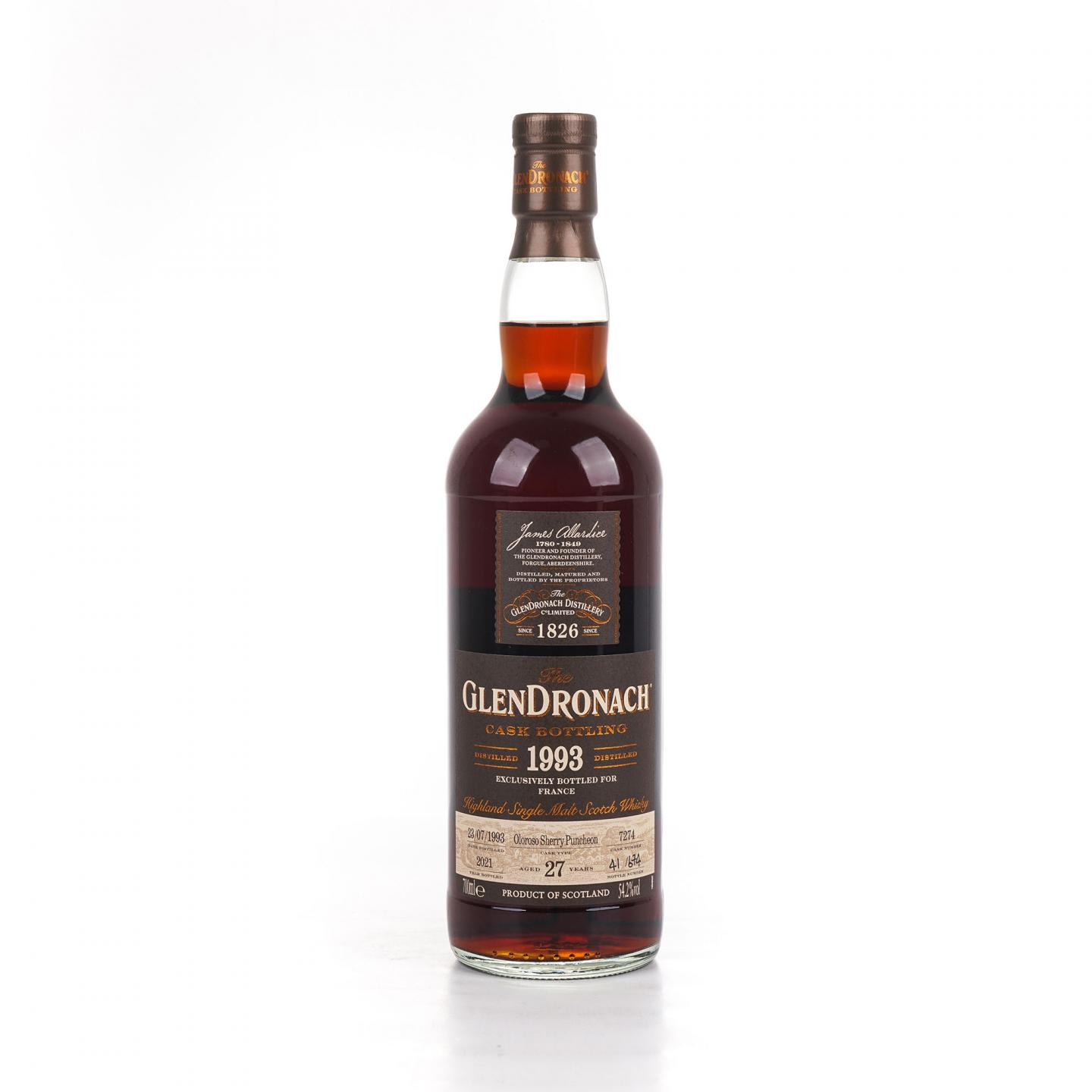 Glendronach 格兰多纳 27年 1993-2021 雪莉桶#7274