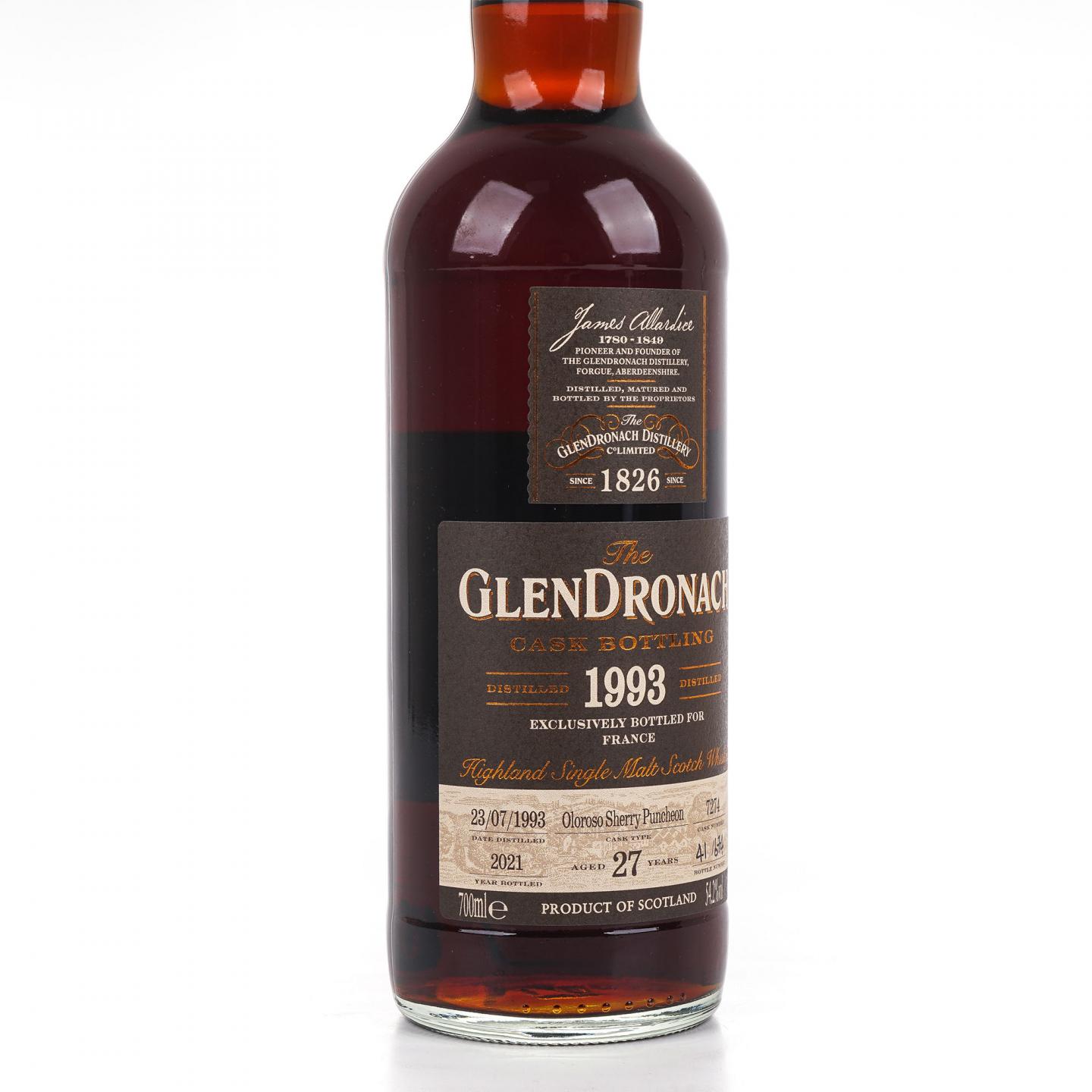 Glendronach 格兰多纳 27年 1993-2021 雪莉桶#7274
