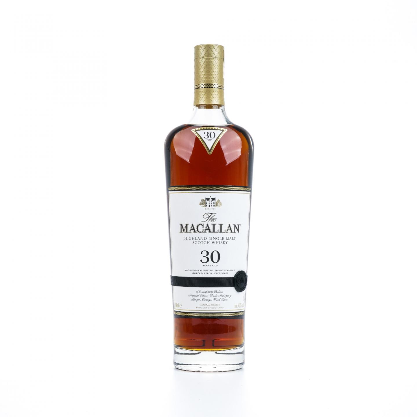 【附X光图】Macallan 麦卡伦 30年 2024 雪莉桶 黑腰带