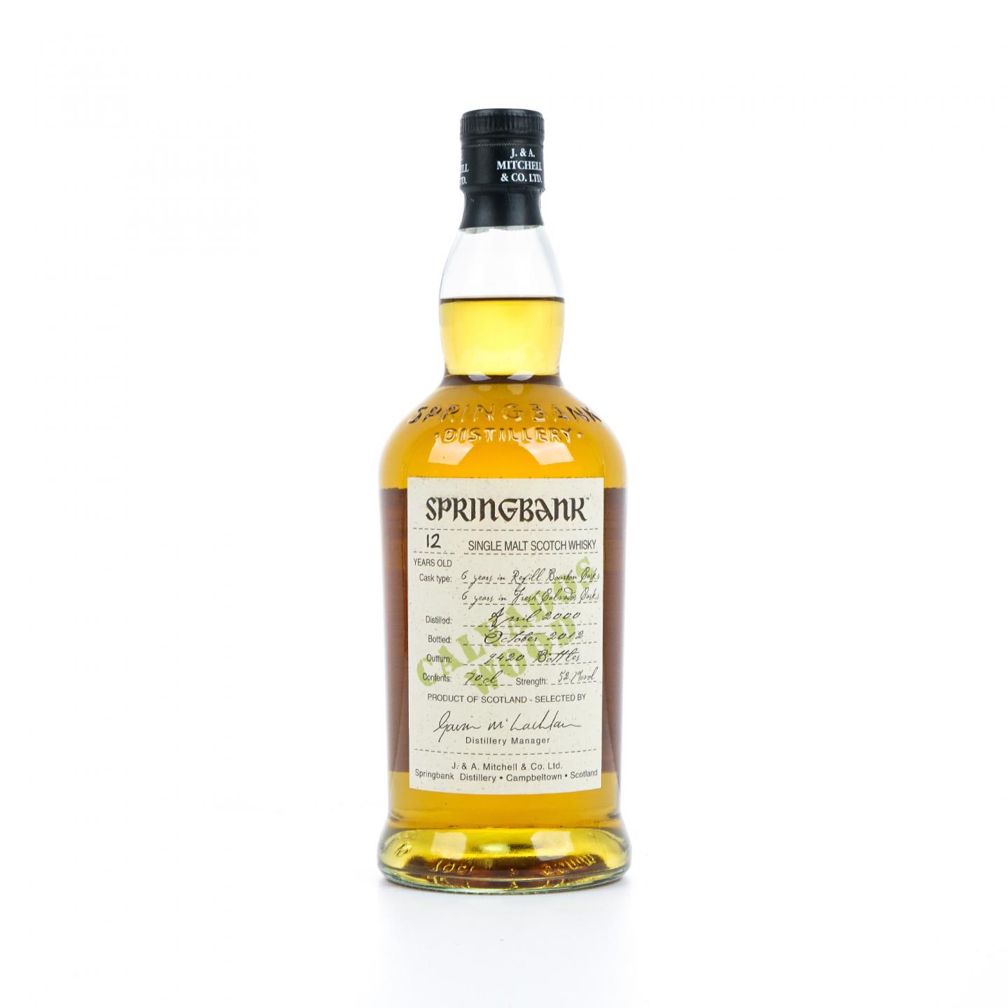 Springbank 云顶 12年 2000-2012 Calvados风味桶