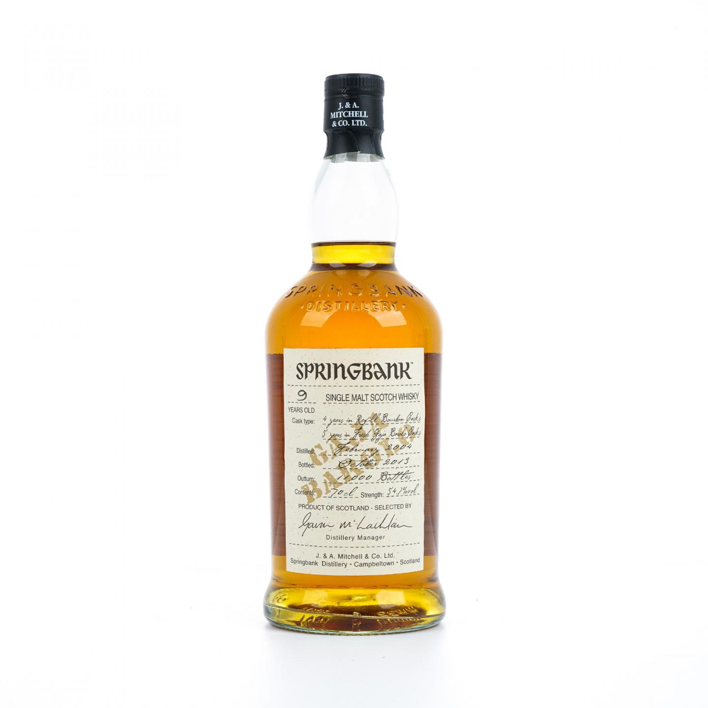 Springbank 云顶 9年 2004-2013 Gaja Barolo风味桶