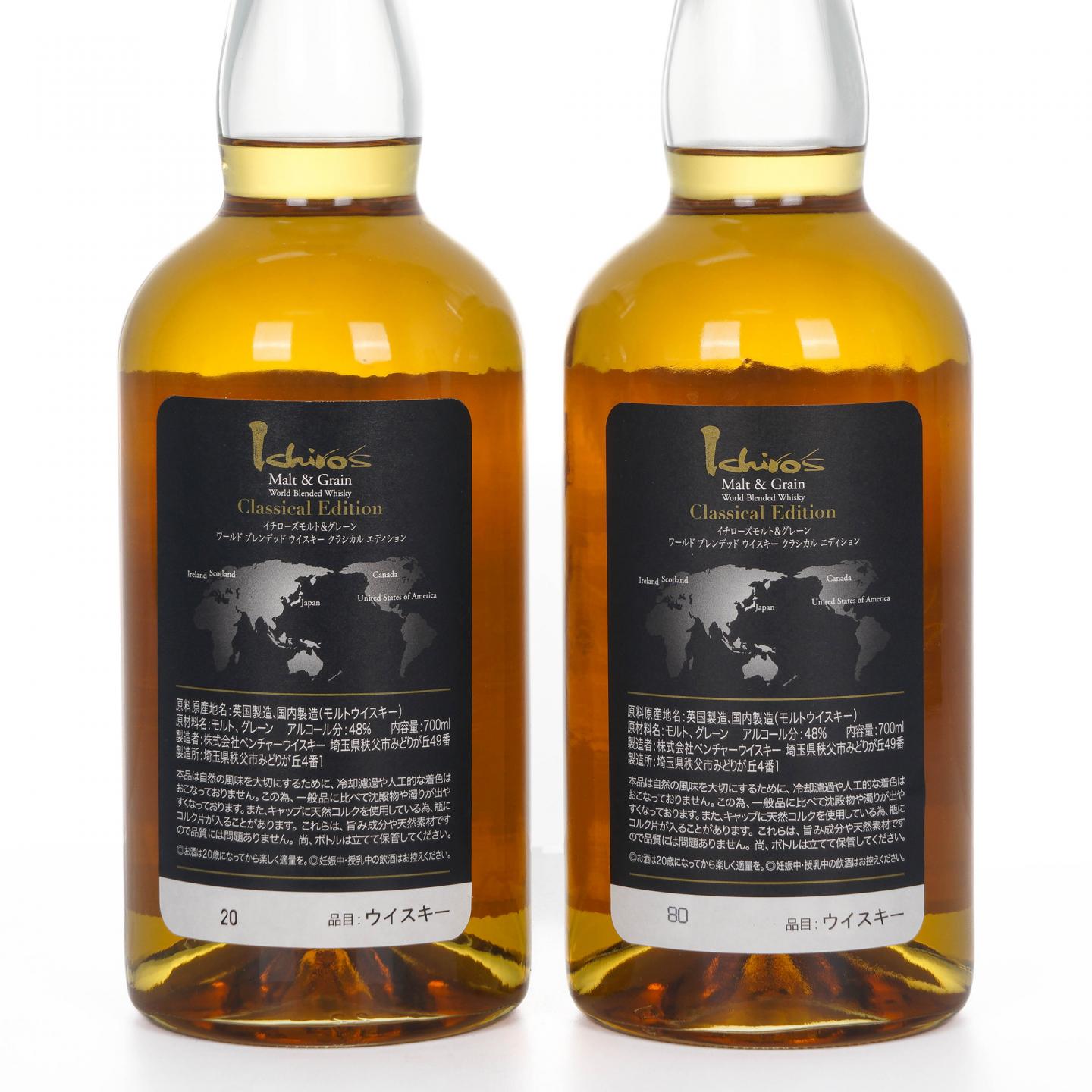 秩父 黑叶 Ichiro’s Malt & Grain Classical Edition 2支组