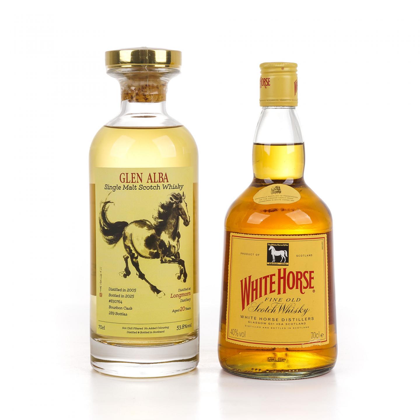 Longmorn 朗摩 20年 2005 一马当先/White Horse 白马 2瓶组