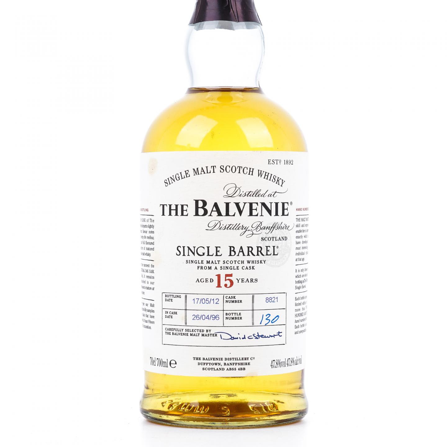 Balvenie 百富 15年 1996-2012 单桶#8821