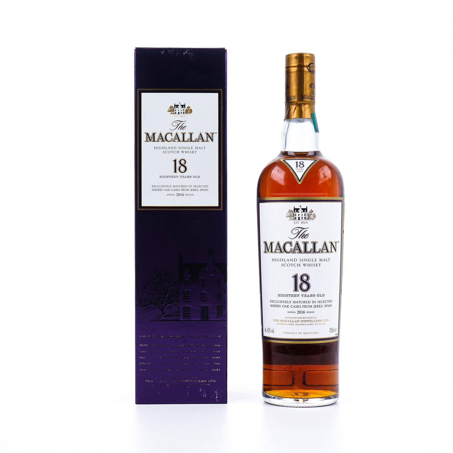 Macallan 麦卡伦 18年 2016 雪莉桶 700ml