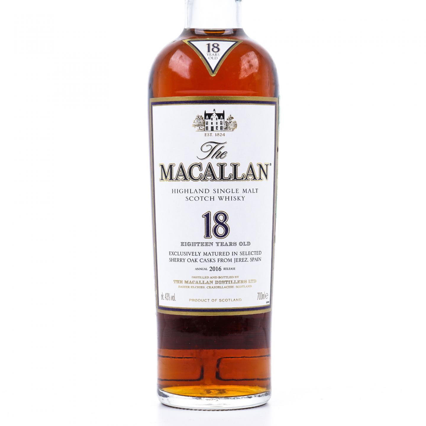 Macallan 麦卡伦 18年 2016 雪莉桶 700ml