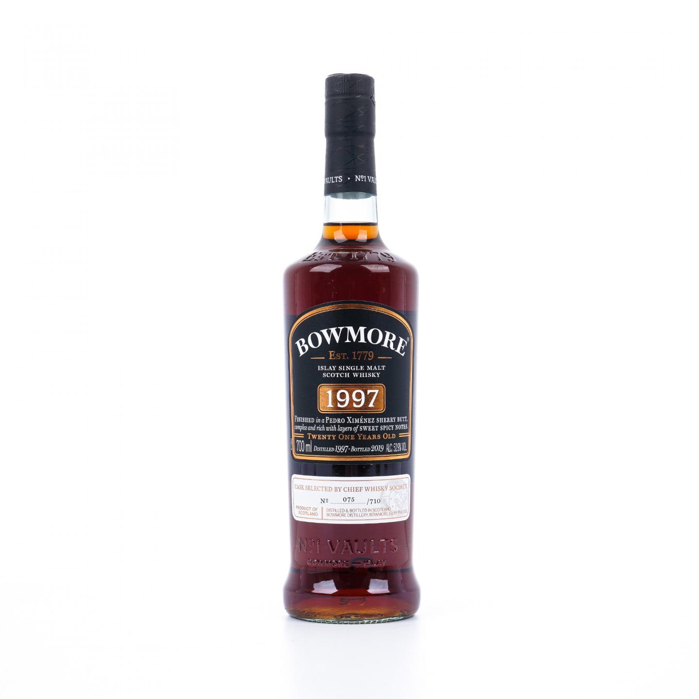 Bowmore 波摩 21年 1997-2019 CWS单桶 雪莉桶后熟 行货