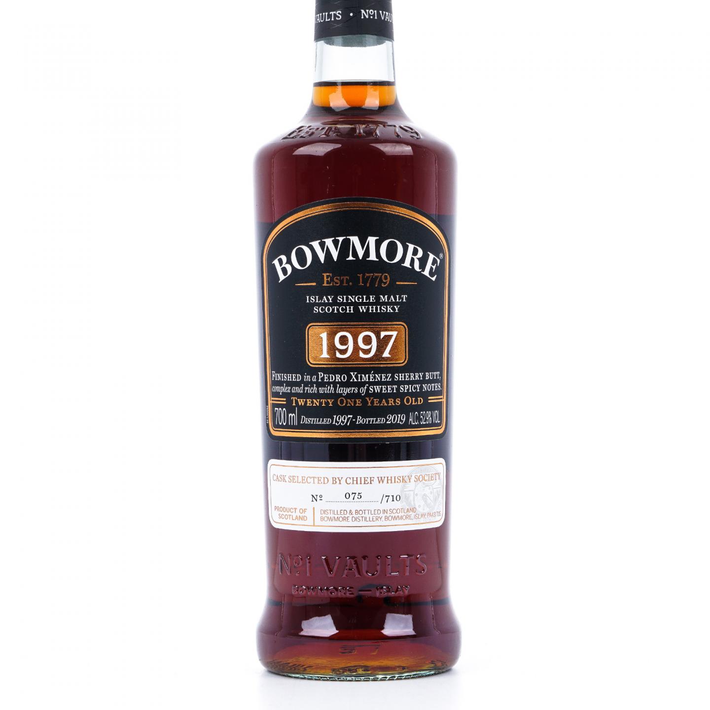 Bowmore 波摩 21年 1997-2019 CWS单桶 雪莉桶后熟 行货