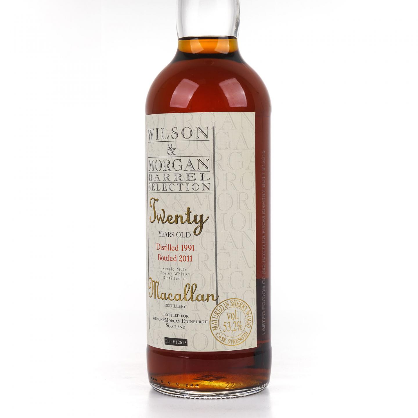 Macallan 麦卡伦 20年 1991-2011 雪莉桶#12615 Wilson & Morgan