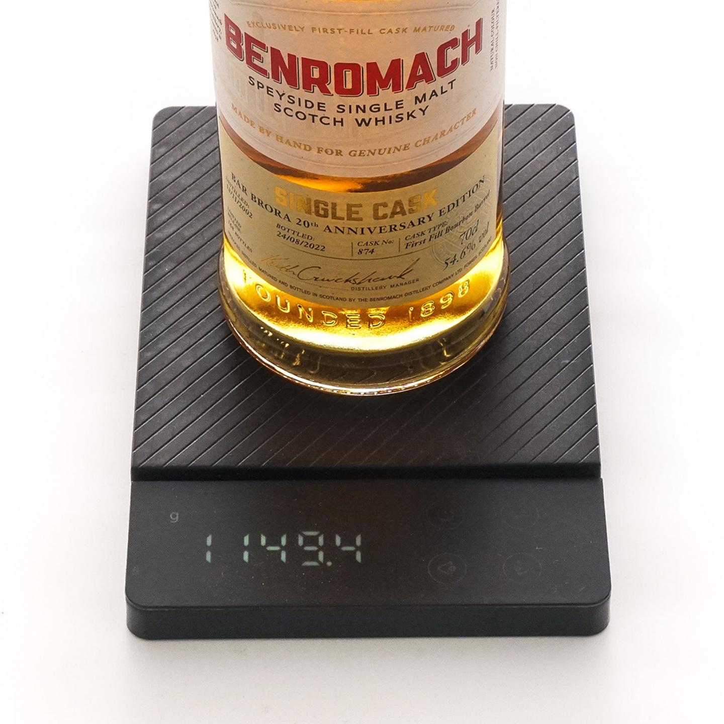 Benromach 本诺曼克 2002-2022 Bar Brora 20周年限定