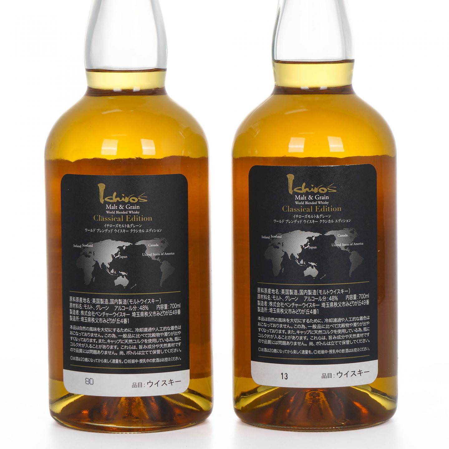 秩父 黑叶 Ichiro’s Malt & Grain Classical Edition 2支组 700ml