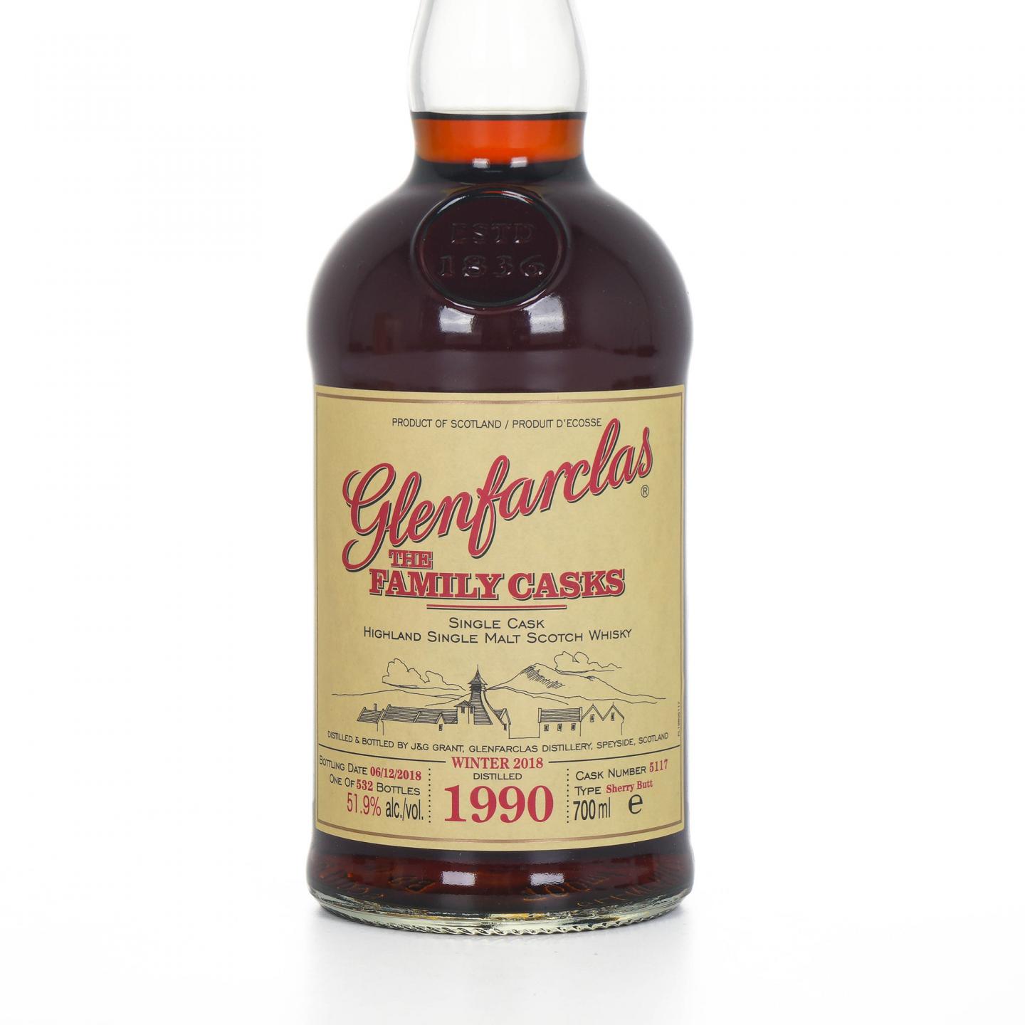 Glenfarclas 格兰花格 1990-2018 家族桶#5117