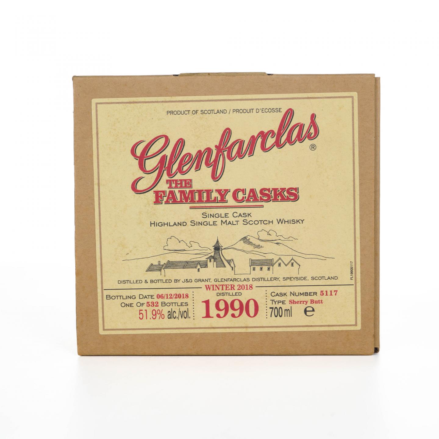 Glenfarclas 格兰花格 1990-2018 家族桶#5117