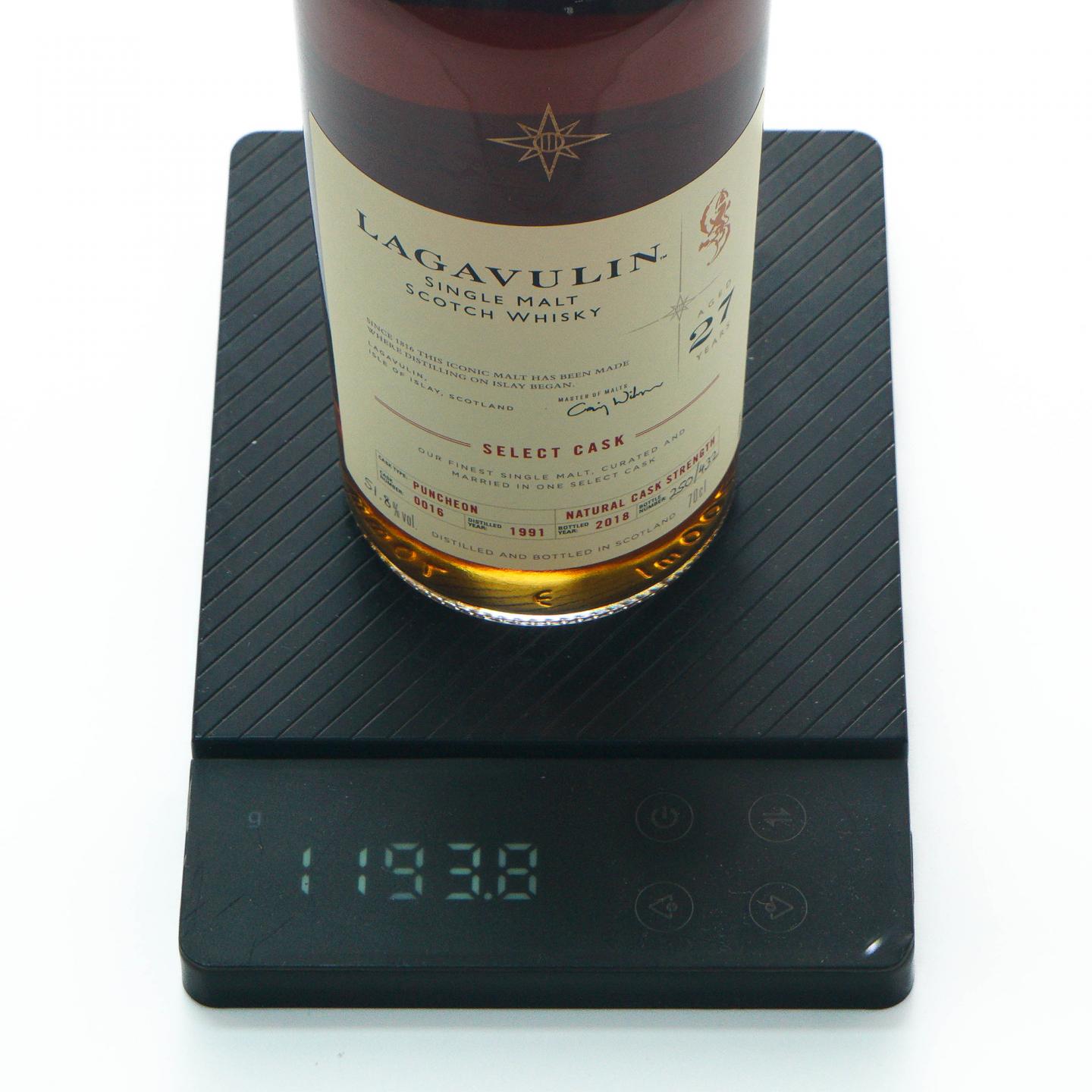 Lagavulin 乐加维林 27年 1991-2018 星星标 COD