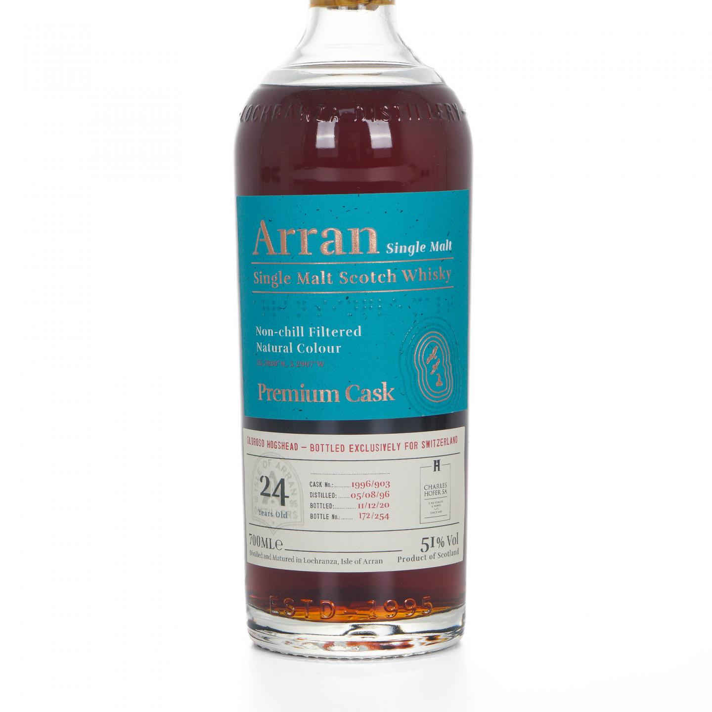 Arran 艾伦 24年 1996-2020 雪莉桶#1996/903