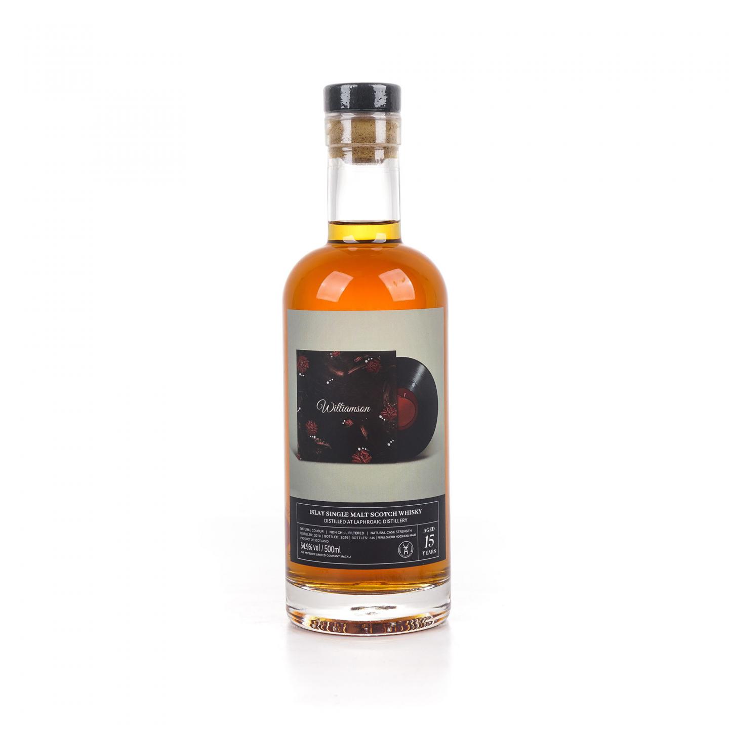 Williamson 15年 拉弗格出品 2010-2025 雪莉桶#4443 桶强 500ml
