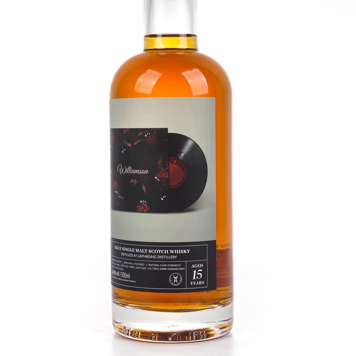 Williamson 15年 拉弗格出品 2010-2025 雪莉桶#4443 桶强 500ml