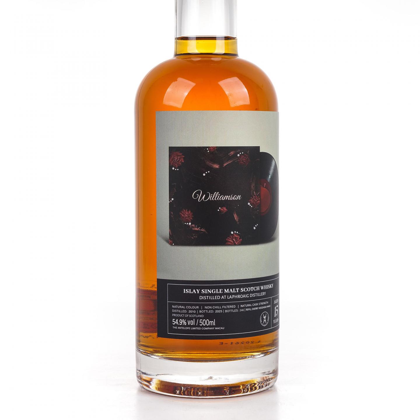 Williamson 15年 拉弗格出品 2010-2025 雪莉桶#4443 桶强 500ml