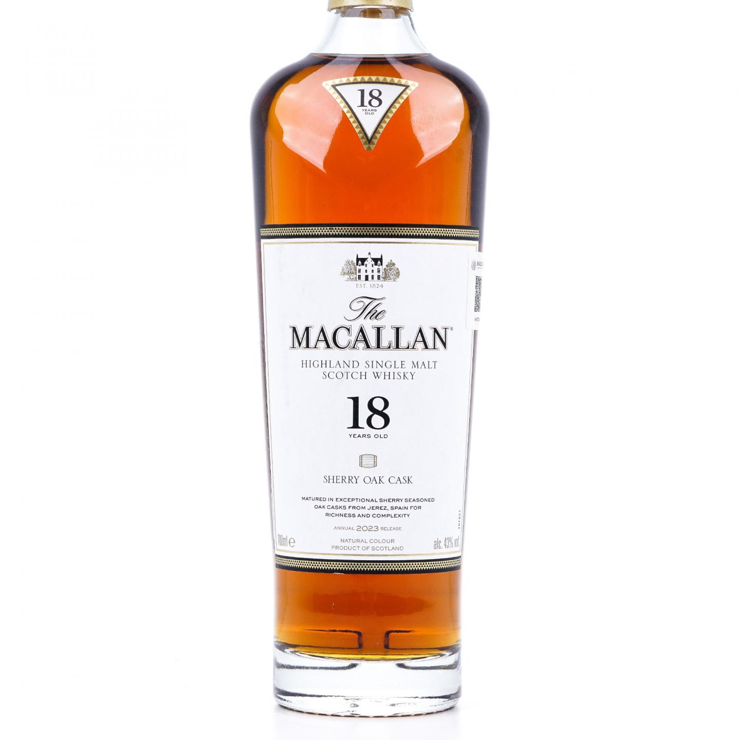 【附X光图】Macallan 麦卡伦 18年 2023 雪莉桶