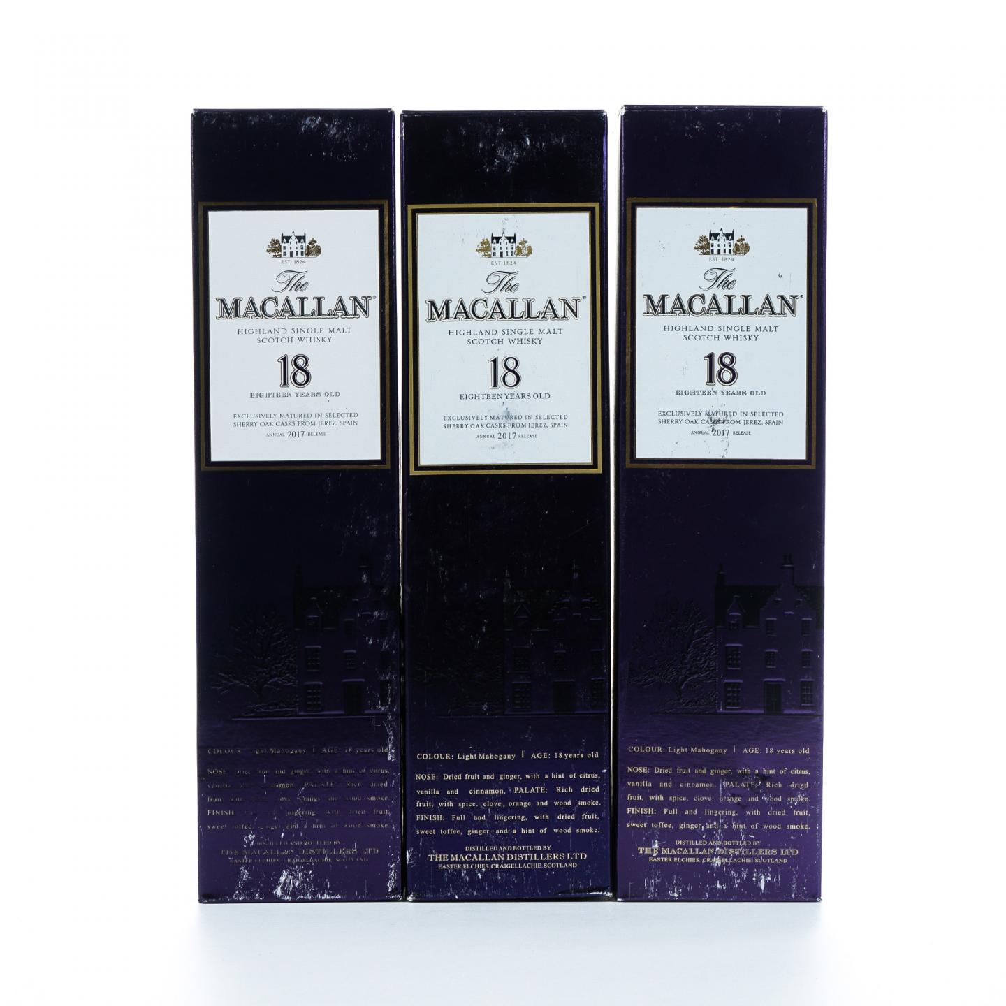 Macallan 麦卡伦 18年 2017 雪莉桶 3支组