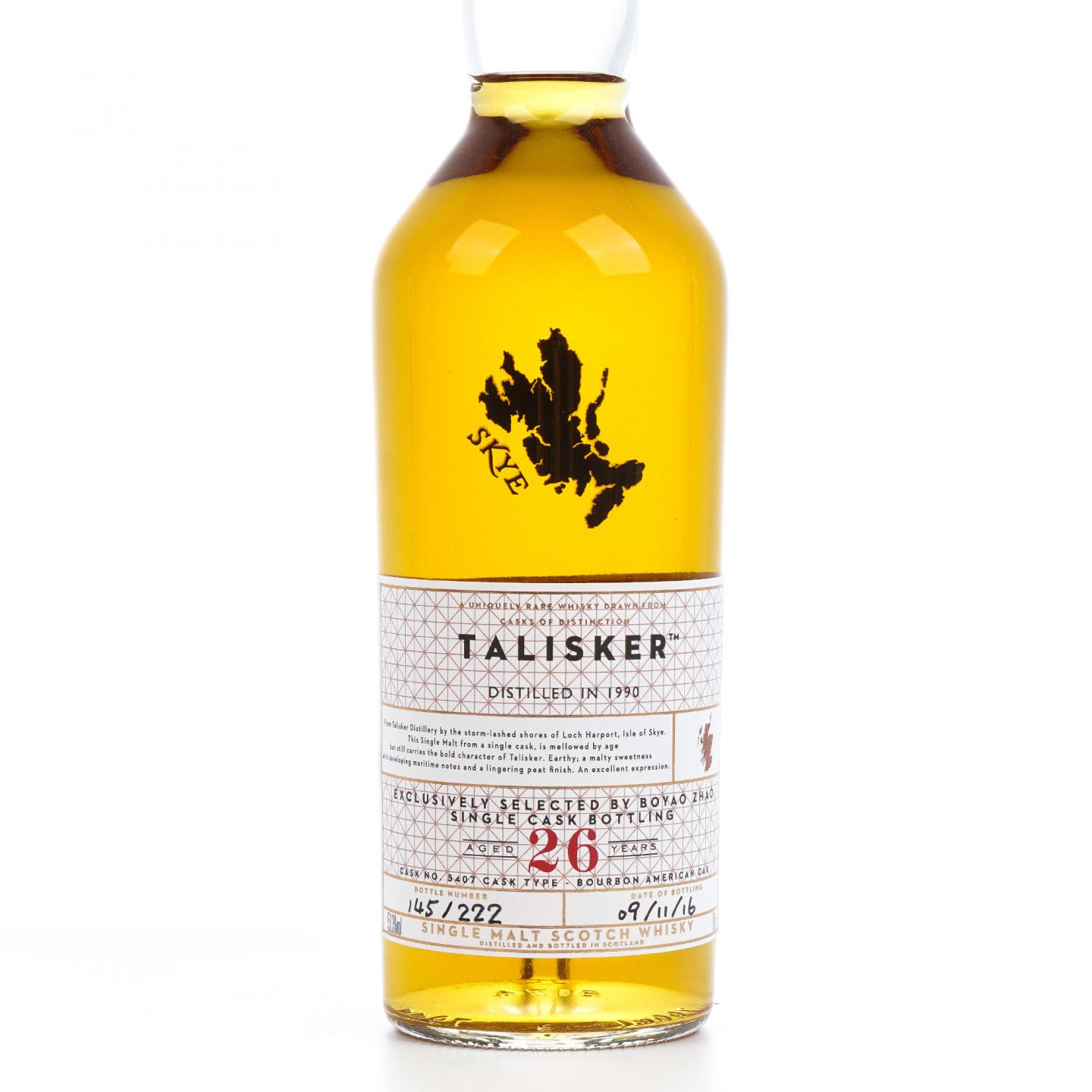 Talisker 泰斯卡 26年 1990-2016 COD 赵波尧选桶