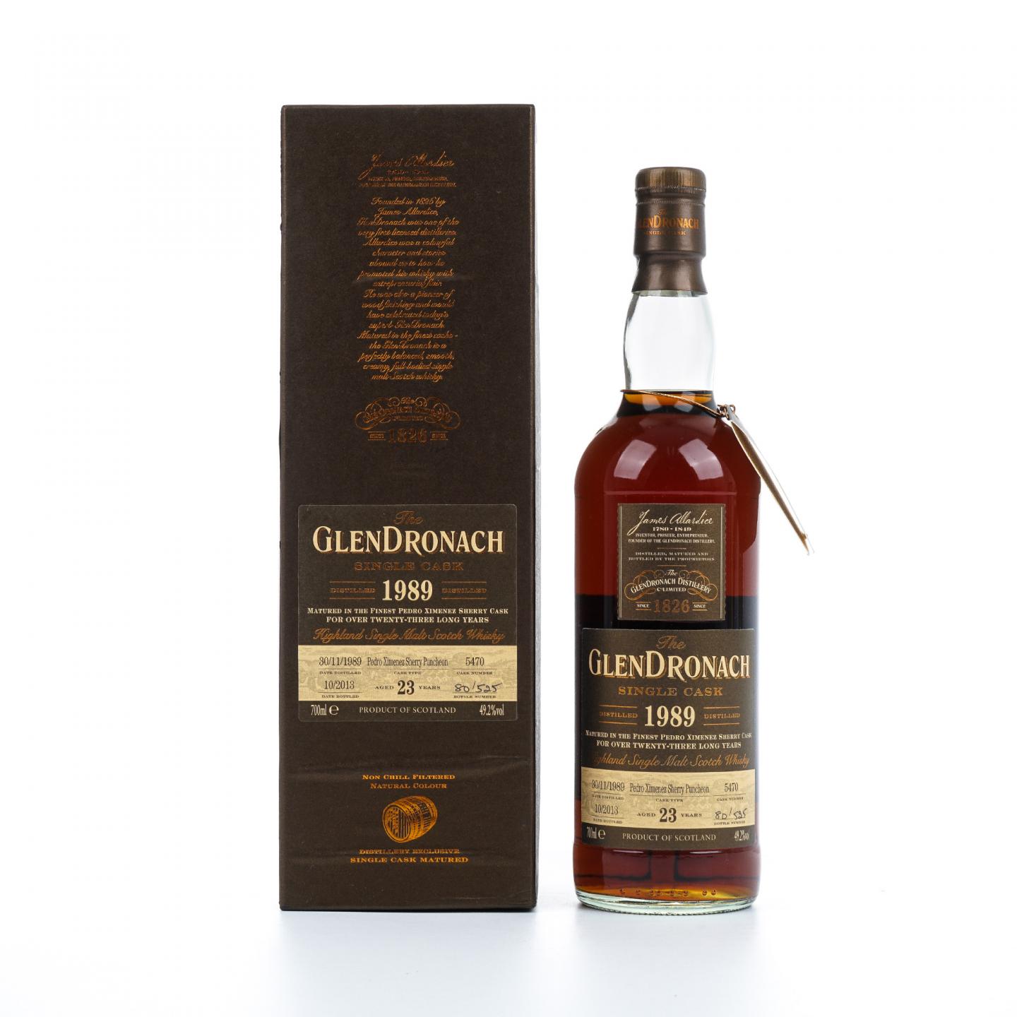 Glendronach 格兰多纳 23年 1989-2013 雪莉单桶#5470