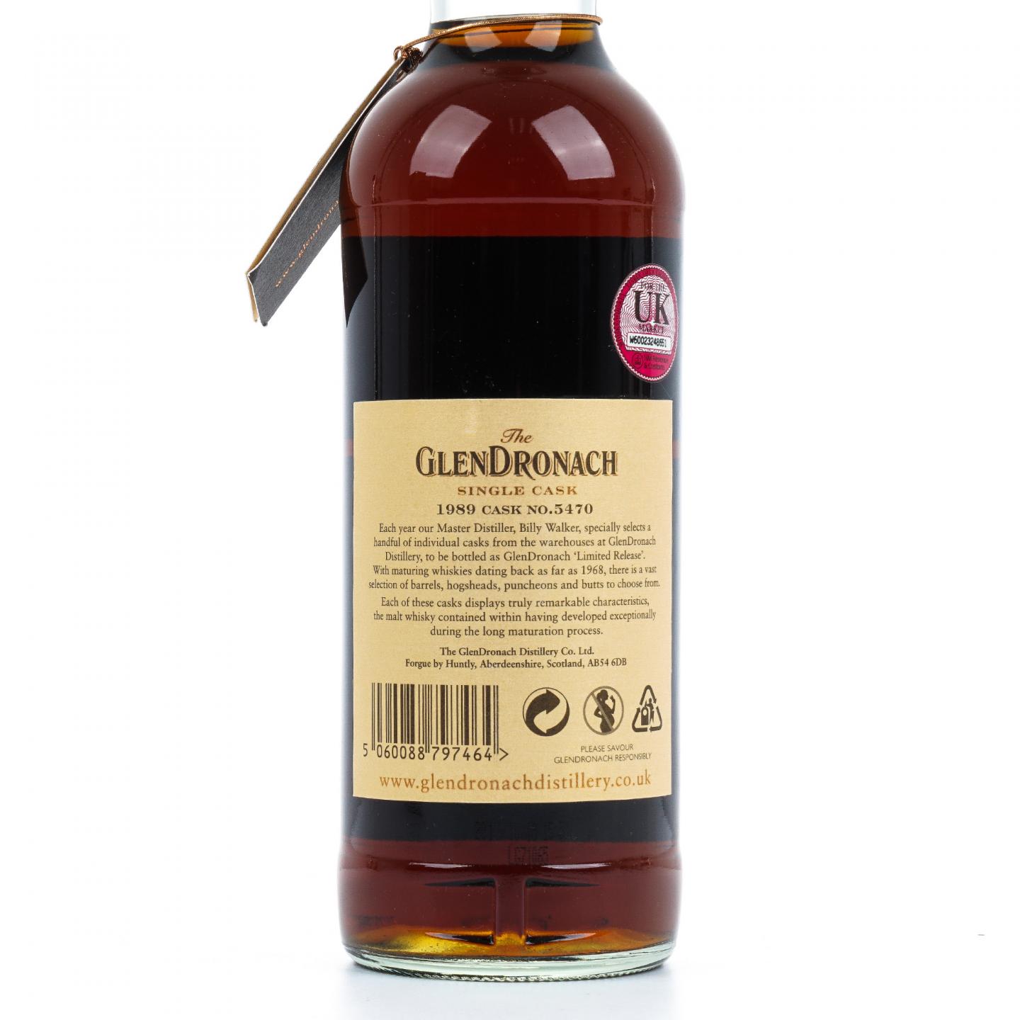 Glendronach 格兰多纳 23年 1989-2013 雪莉单桶#5470