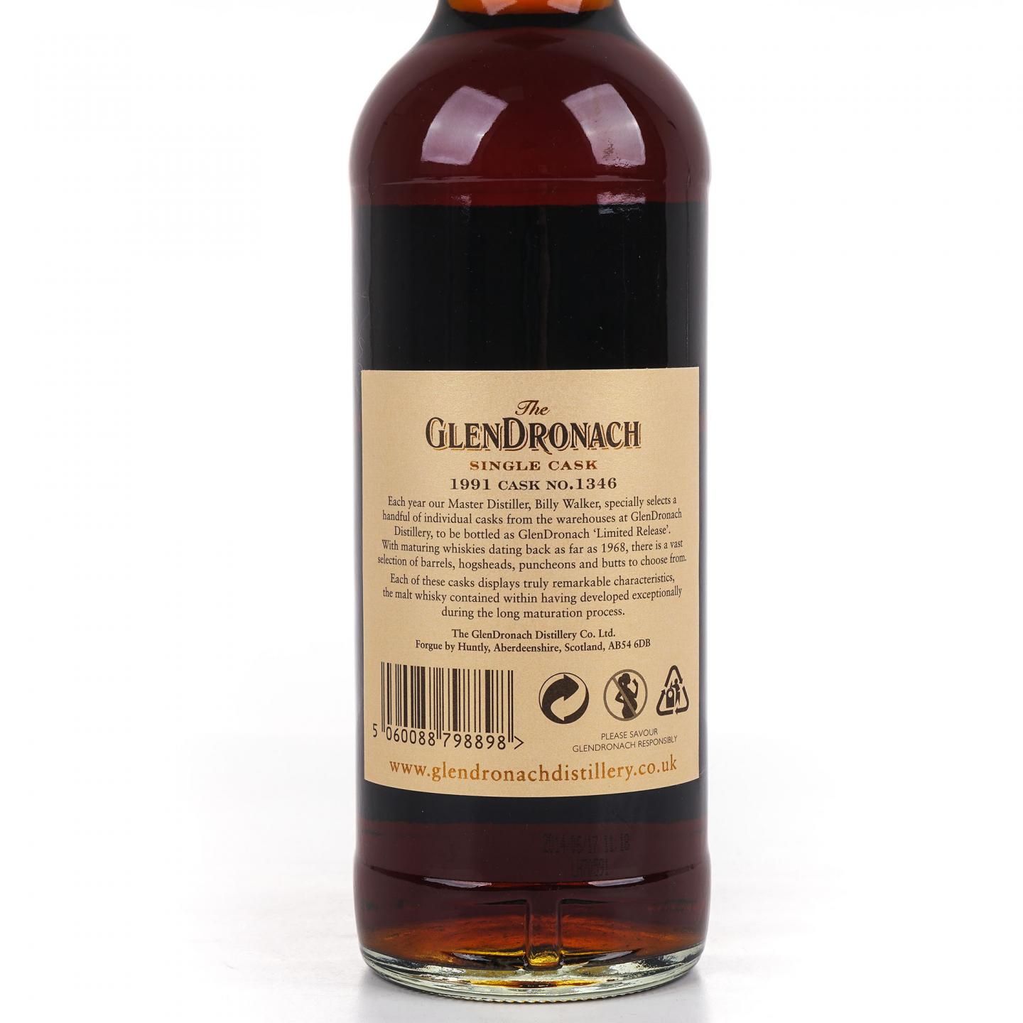 Glendronach 格兰多纳 22年 1991-2014 雪莉单桶#1346