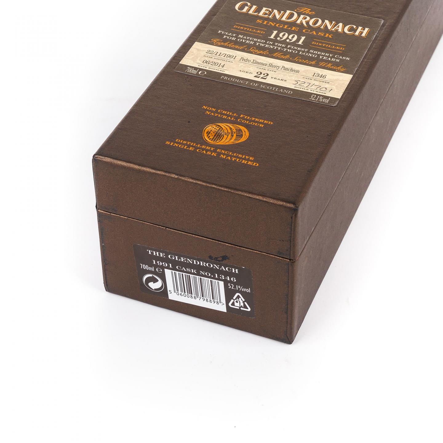 Glendronach 格兰多纳 22年 1991-2014 雪莉单桶#1346