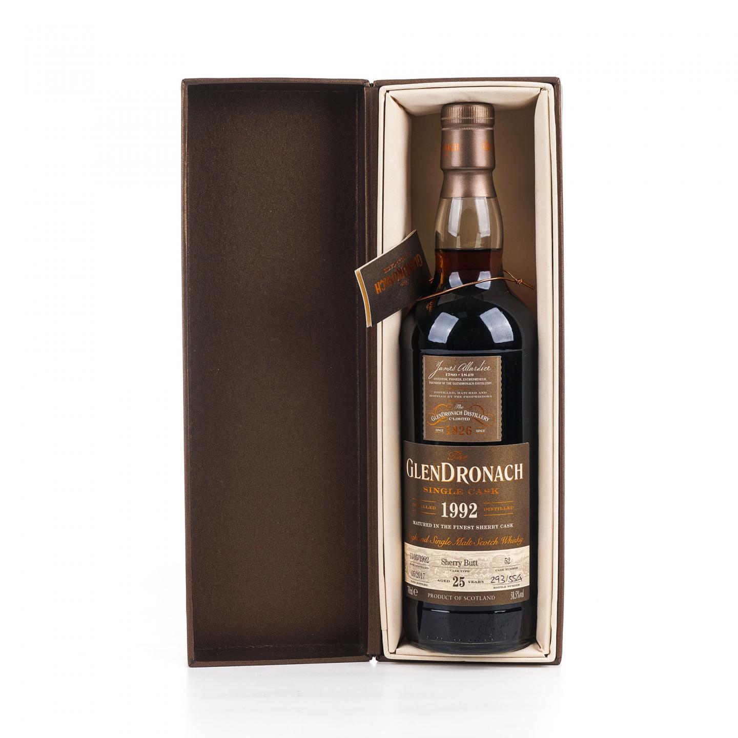 Glendronach 格兰多纳 25年 1992-2017 雪莉单桶#52