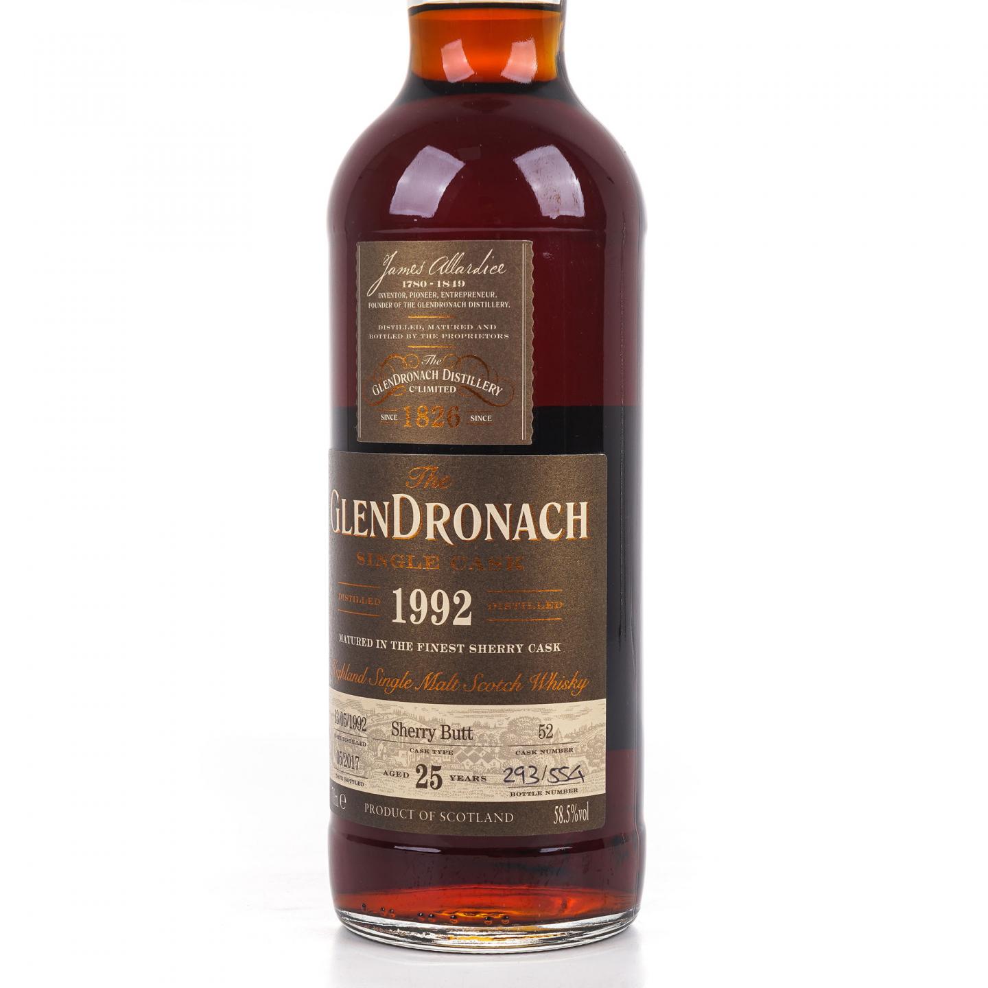 Glendronach 格兰多纳 25年 1992-2017 雪莉单桶#52
