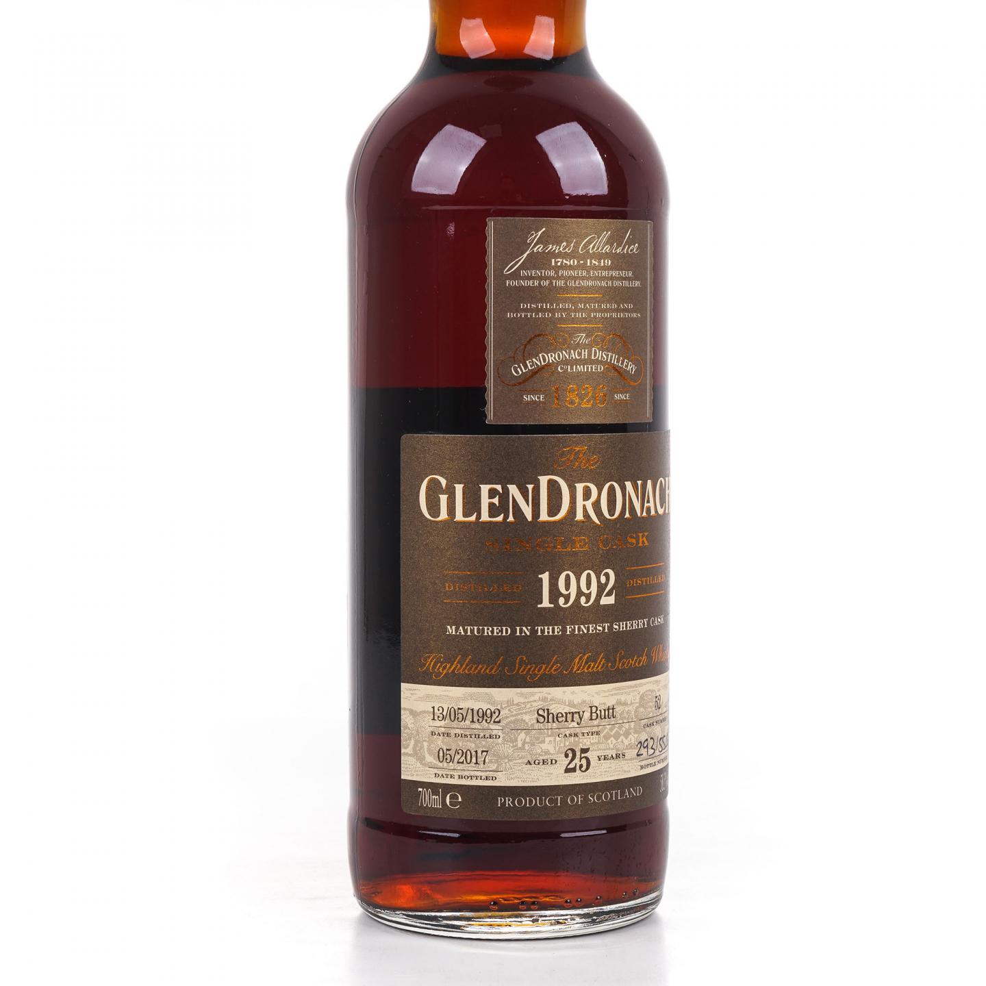 Glendronach 格兰多纳 25年 1992-2017 雪莉单桶#52